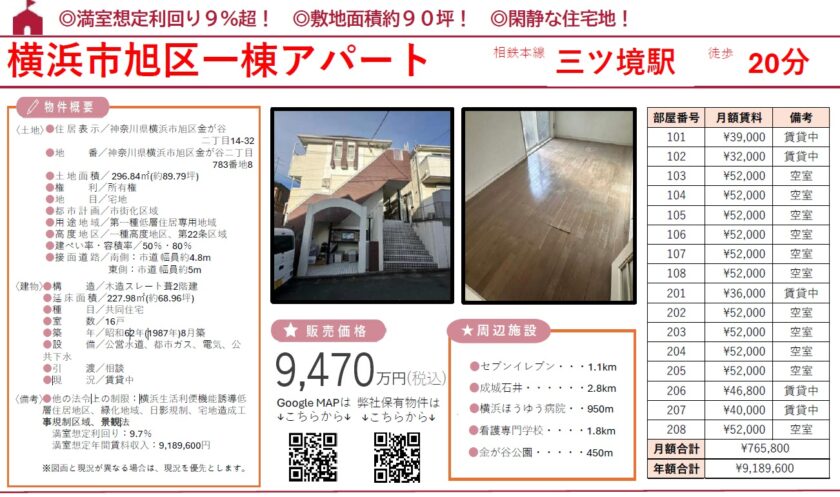 横浜市旭区一棟AP 画像1