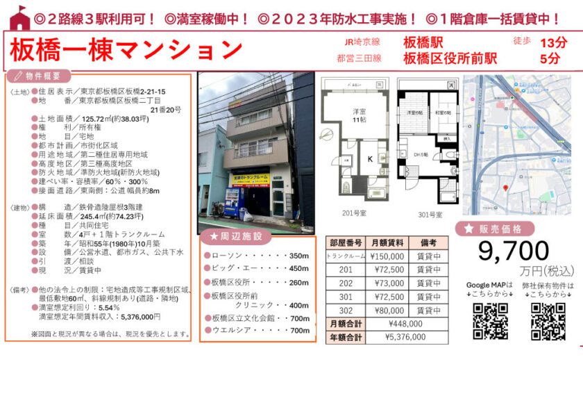 板橋区板橋一棟アパート(仲介) 画像1