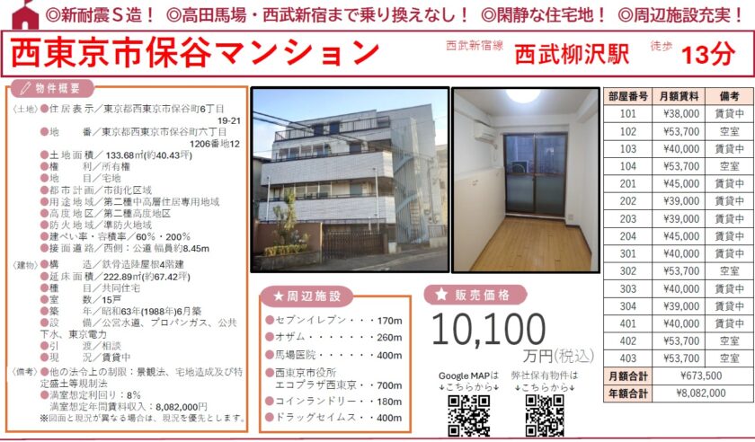 西東京市保谷町一棟MS 画像1 西東京市保谷町一棟MS 画像1