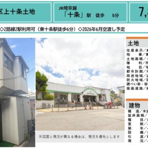 北区上十条土地【古家付】