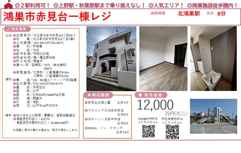 鴻巣市赤見台一棟レジ 画像1