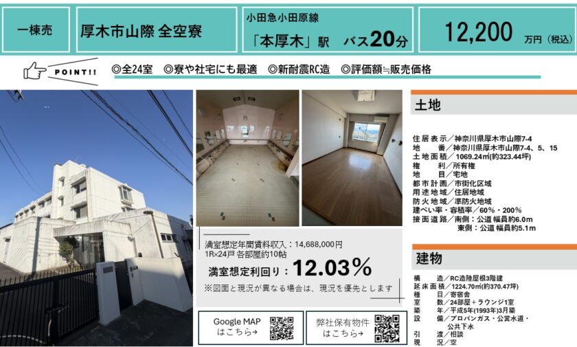 厚木市山際 全空寮 画像1 厚木市山際 全空寮 画像1