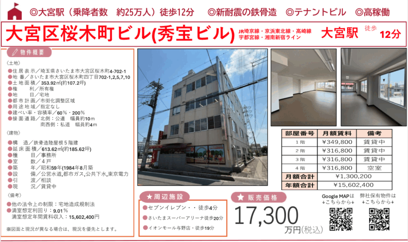 さいたま市大宮区桜木町ビル 画像1 さいたま市大宮区桜木町ビル 画像1