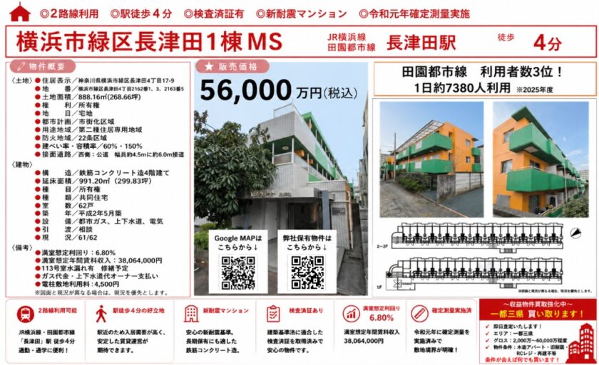 横浜市緑区長津田一棟マンション 画像1