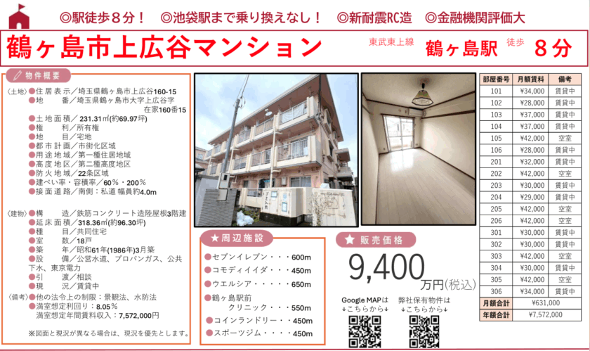 鶴ヶ島市 上広谷マンション 画像1 鶴ヶ島市 上広谷マンション 画像1